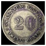 1920 China Silver 20 Cents NEARLY UNCIRCULATED