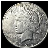 1928 Silver Peace Dollar CLOSELY UNCIRCULATED
