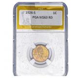 1926-S Wheat Cent PGA MS63 RD