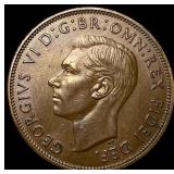 1950 Great Britain George VI Copper Penny GEM BU