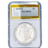 1878-CC Morgan Silver Dollar PGA MS63