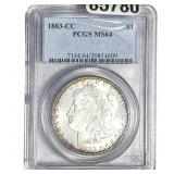1883-CC Morgan Silver Dollar PCGS MS64