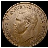 1950 Great Britain George VI Copper Penny GEM BU
