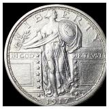 1917-D Silver Standing Liberty Quarter GEM BU