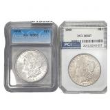 [2 Coins] 1898-1900 Morgan Silver Dollar ICG/PCI M