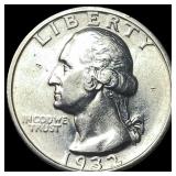 1932-S Silver Washington Quarter UNCIRCULATED