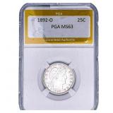 1892-O Barber Quarter PGA MS63