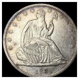 1861 Seated Liberty Half Dollar CLOSELY UNCIRCULAT