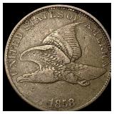 1858 Copper-Nickel Flying Eagle Cent LIGHTLY CIRCU
