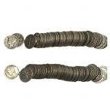2 rolls of Mercury Dimes