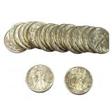 1943 Tube of Silver Walking Liberty 50C