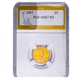 1947 Wheat Cent PGA MS67 RD