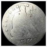 1854 Seated Liberty Half Dollar NICELY CIRCULATED