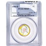 1950-D Jefferson Nickel PCGS MS65