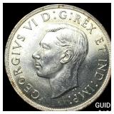 1937 Canada Silver 1 Dollar GEM BU