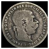 1893 Austria Silver 1 Krone NEARLY UNCIRCULATED