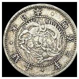 1870 Japan SIlver 10 Sen NEARLY UNCIRCULATED