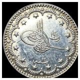 1911 Ottoman Silver 5 Kurush UNCIRCULATED