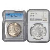 [2 Coins] 1883-1896 Morgan Silver Dollar ICG/NGC M