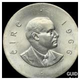 1966 Ireland Silver 1 Shilling GEM BU