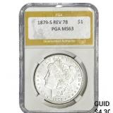 1879-S REV 78 Morgan Silver Dollar PGA MS63
