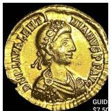Byzantine Valentinian III 425-455 AD Gold Solidus