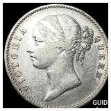 1840 British India Silver 1 Rupee HIGH GRADE