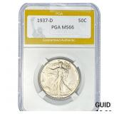 1937-D Walking Liberty Half Dollar PGA MS66