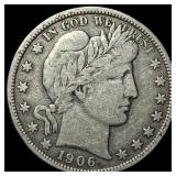 1906 Silver Half Dollar (Barber) LIGHTLY CIRCULATE