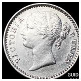 1840 British India 1/4 Silver Rupee HIGH GRADE
