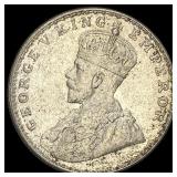 1919 British India Silver Rupee UNCIRCULATED