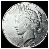 1927-S Silver Peace Dollar CHOICE AU