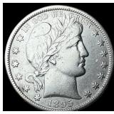 1895-O Silver Barber Half Dollar CLOSELY UNCIRCULA