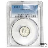 1942-D Mercury Silver Dime PCGS MS66