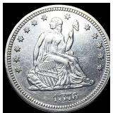 1876 Seated Liberty Quarter CHOICE BU