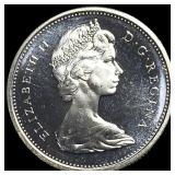 1966 Canada Silver 25 Cents GEM BU