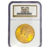 1895 $20 Gold Double Eagle NGC MS62