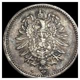 1875-G Germany Silver 50 Pfennig CLOSELY UNCIRCULA