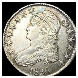 1826 Capped Bust Half Dollar NEARLY  UNCIRCULATED
