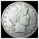 1911 Silver Half Dollar (Barber) CLOSELY UNCIRCULA