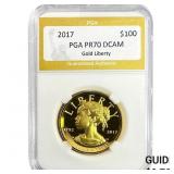 2017 1oz Gold $100 Liberty PGA PR70 DCAM