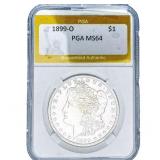 1899-O Morgan Silver Dollar PGA MS64