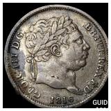 1816 Great Britian Silver 1 Shilling CLOSELY UNCIR