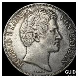1845 Bavaria Silver 2 Thaler  CLOSELY UNCIRCULATED