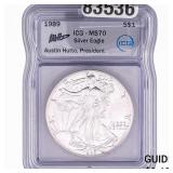1989 Silver Eagle ICG MS70