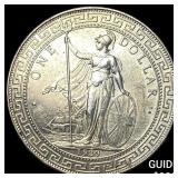 1929 Great Britain Silver 1 Trade Dollar CHOICE AU