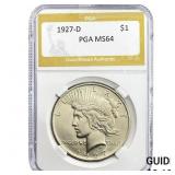 1927-D Silver Peace Dollar PGA MS64