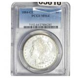 1884-CC Morgan Silver Dollar PCGS MS64