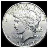 1925-S Silver Peace Dollar CHOICE AU