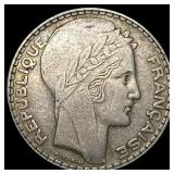 1929 France Silver 20 Francs CLOSELY UNCIRCULATED